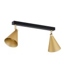 Lampy sufitowe reflektory - Argon LUCINDA plafon 2 pł. 2x7W (max) złoty czarny 7149 - product 4