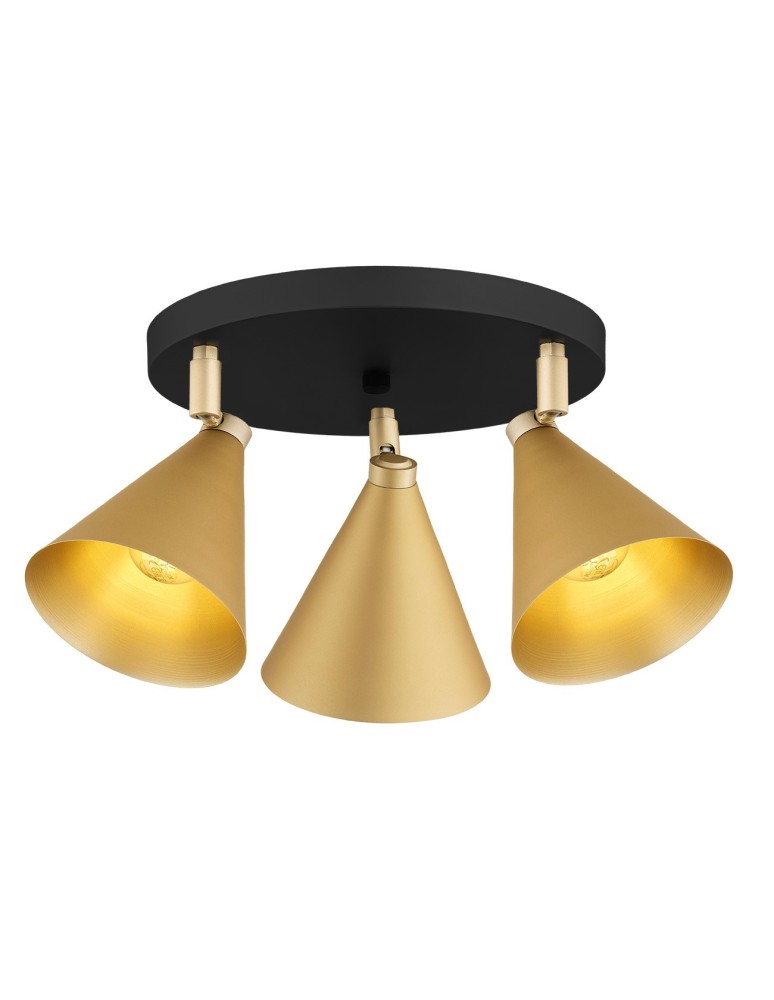 Lampy sufitowe reflektory - Argon LUCINDA plafon 3 pł. 3x7W (max) złoty czarny 6246 - produkt kolory-swiatla.pl 1