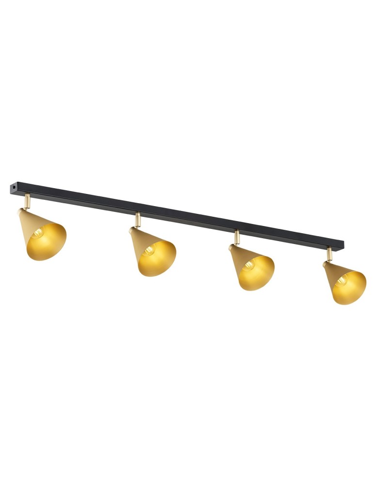 Lampy sufitowe reflektory - Argon LUCINDA plafon 4 pł. 4x7W (max) złoty czarny 1807 - produkt kolory-swiatla.pl 1