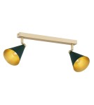 Lampy sufitowe reflektory - Argon LUCINDA plafon 2 pł. 2x7W (max) zielony złoty 7148 - product 1