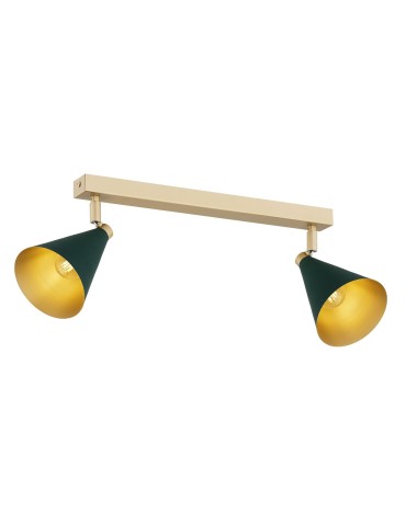 Argon LUCINDA plafon 2 pł. 2x7W (max) zielony złoty 7148