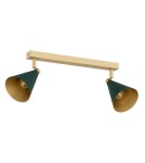 Lampy sufitowe reflektory - Argon LUCINDA plafon 2 pł. 2x7W (max) zielony złoty 7148 - product 2