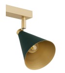 Lampy sufitowe reflektory - Argon LUCINDA plafon 2 pł. 2x7W (max) zielony złoty 7148 - product 3