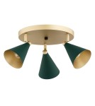 Lampy sufitowe reflektory - Argon LUCINDA plafon 3 pł. 3x7W (max) zielony złoty 6245 - product 2