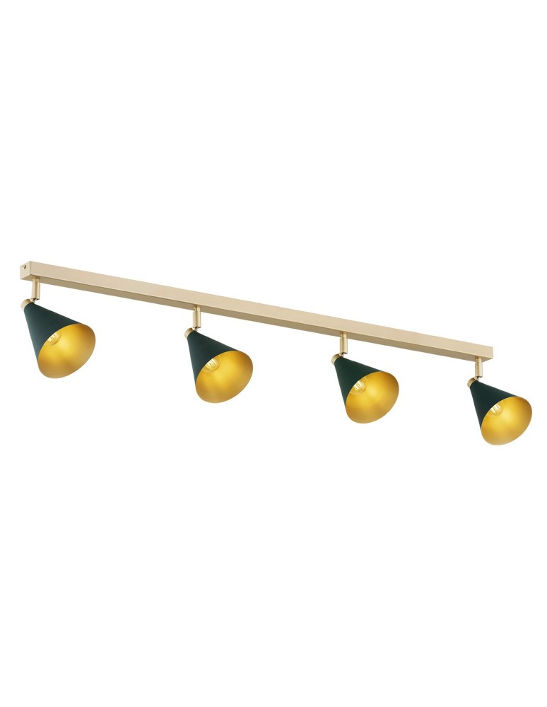 Lampy sufitowe reflektory - Argon LUCINDA plafon 4 pł. 4x7W (max) zielony złoty 1806 - produkt kolory-swiatla.pl 1