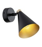 Kinkiety loftowe - industrialne - Argon LUCINDA kinkiet / plafon 1 pł. 1x7W (max) czarny złoty 8253 - product 1