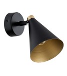 Kinkiety loftowe - industrialne - Argon LUCINDA kinkiet / plafon 1 pł. 1x7W (max) czarny złoty 8253 - product 2
