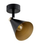 Kinkiety loftowe - industrialne - Argon LUCINDA kinkiet / plafon 1 pł. 1x7W (max) czarny złoty 8253 - product 4