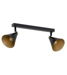 Lampy sufitowe reflektory - Argon LUCINDA plafon 2 pł. 2x7W (max) czarny złoty 7170 - product 2