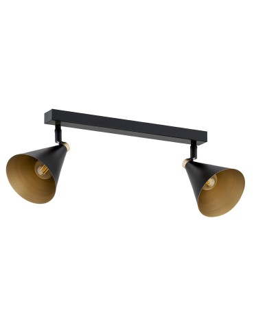 Argon LUCINDA plafon 2 pł. 2x7W (max) czarny złoty 7170 - produkt 2