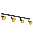 Lampy sufitowe reflektory - Argon LUCINDA plafon 4 pł. 4x7W (max) czarny złoty 1817 - product 1