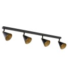 Lampy sufitowe reflektory - Argon LUCINDA plafon 4 pł. 4x7W (max) czarny złoty 1817 - product 2