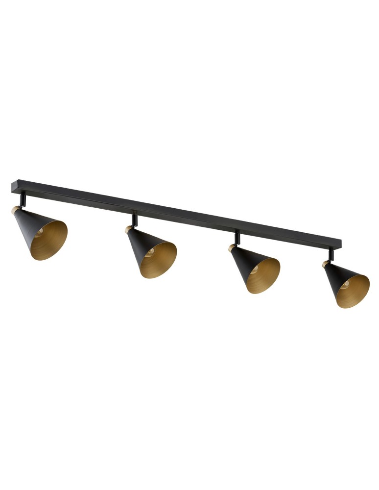 Lampy sufitowe reflektory - Argon LUCINDA plafon 4 pł. 4x7W (max) czarny złoty 1817 - product kolory-swiatla.pl 2