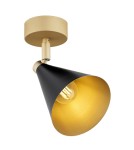 Kinkiety loftowe - industrialne - Argon LUCINDA kinkiet / plafon 1 pł. 1x7W (max) czarny złoty 8279 - product 1