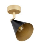 Kinkiety loftowe - industrialne - Argon LUCINDA kinkiet / plafon 1 pł. 1x7W (max) czarny złoty 8279 - product 2