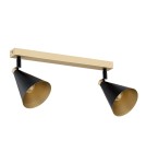 Lampy sufitowe reflektory - Argon LUCINDA plafon 2 pł. 2x7W (max) czarny złoty 7147 - product 2