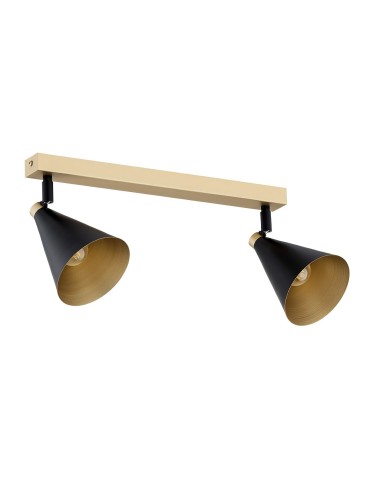 Argon LUCINDA plafon 2 pł. 2x7W (max) czarny złoty 7147 - produkt 2
