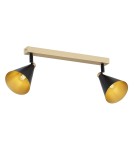 Lampy sufitowe reflektory - Argon LUCINDA plafon 2 pł. 2x7W (max) czarny złoty 7147 - product 3