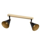 Lampy sufitowe reflektory - Argon LUCINDA plafon 2 pł. 2x7W (max) czarny złoty 7147 - product 4
