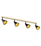 Lampy sufitowe reflektory - Argon LUCINDA plafon 4 pł. 4x7W (max) czarny złoty 1805 - produkt 1