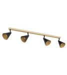 Lampy sufitowe reflektory - Argon LUCINDA plafon 4 pł. 4x7W (max) czarny złoty 1805 - produkt 3