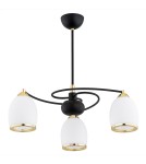 Żyrandole - Argon AVILA PLUS żyrandol 3 pł. 3x15W (max) opal mat czarny struktura 6144 - produkt 2