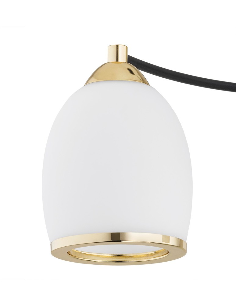 Żyrandole - Argon AVILA PLUS żyrandol 3 pł. 3x15W (max) opal mat czarny struktura 6144 - produkt kolory-swiatla.pl 4