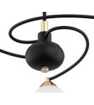 Żyrandole - Argon AVILA PLUS żyrandol 3 pł. 3x15W (max) opal mat czarny struktura 6144 - produkt 5