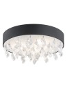Argon BELLA plafon 3 pł. 3x15W (max) czarny struktura mleczny 1495