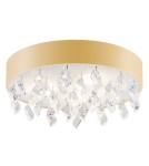 Lampy sufitowe z kryształami - Argon BELLA plafon 3 pł. 3x15W (max) złoty struktura mleczny 1497 - product 1