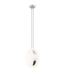 Lampy wiszące pojedyncze - Argon BUFFALO lampa wisząca 1 pł. 1x15W (max) opal mat elementy chromowane 4678 - produkt 1