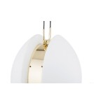 Lampy wiszące pojedyncze - Argon BUFFALO lampa wisząca 1 pł. 1x15W (max) opal mat elementy mosiądzowane 4679 - produkt 3