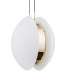 Lampy wiszące pojedyncze - Argon BUFFALO lampa wisząca 1 pł. 1x15W (max) opal mat elementy mosiądzowane 4679 - produkt 4