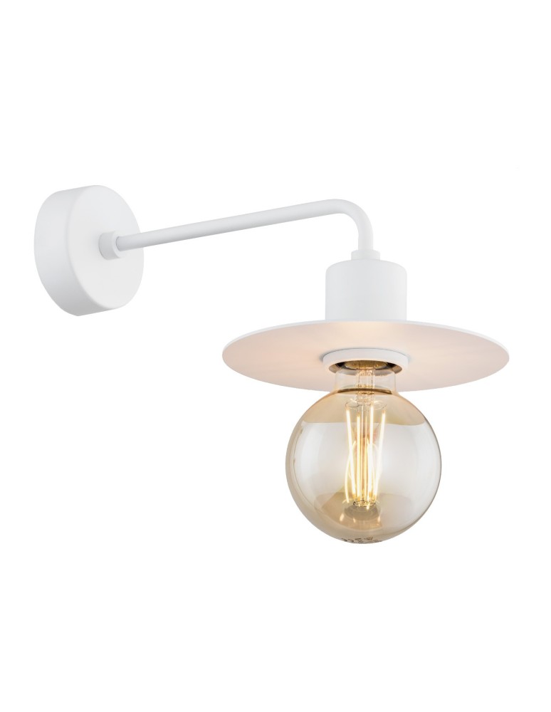 Kinkiety na wysięgniku - Argon CORSO kinkiet 1 pł. 1x15W (max) biały struktura 3878 - produkt kolory-swiatla.pl 1