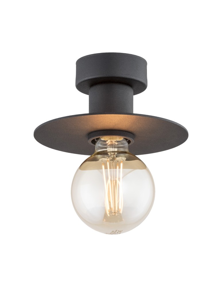 Lampy sufitowe pojedyncze - Argon CORSO plafon 1 pł. 1x15W (max) czarny struktura 3882 - produkt kolory-swiatla.pl 1