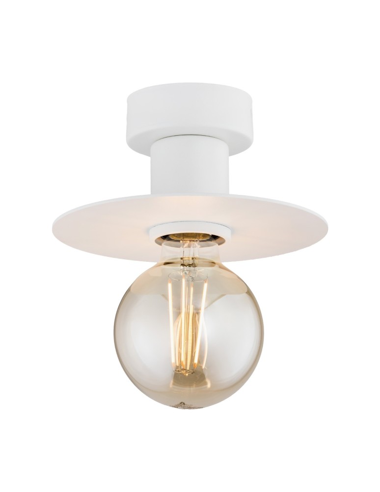 Lampy sufitowe pojedyncze - Argon CORSO plafon 1 pł. 1x15W (max) biały struktura 3883 - produkt kolory-swiatla.pl 1