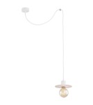 Lampy wiszące pająki - Argon CORSO lampa wisząca 1 pł 1x15W (max) biały struktura 3834 - product 1