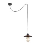 Lampy wiszące pająki - Argon CORSO lampa wisząca 1 pł 1x15W (max) czarny struktura 3835 - product 1