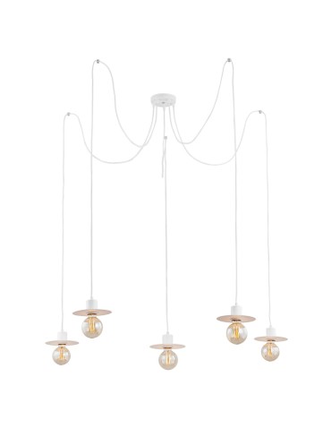 Argon CORSO lampa wisząca 5 pł. "pająk" 5x15W (max) biały struktura 2077