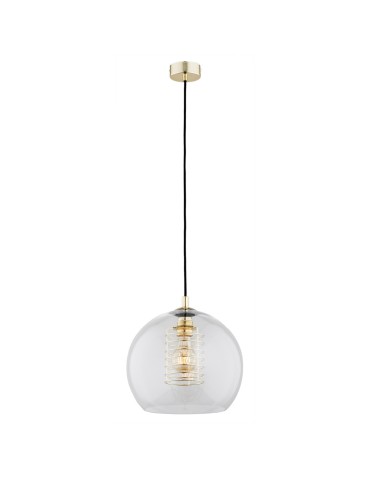 Argon DOVER lampa wisząca 1 pł. 1x15W (max) transparent elementy mosiądzowane 4673