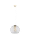 Argon DOVER lampa wisząca 1 pł. 1x15W (max) transparent elementy mosiądzowane 4673
