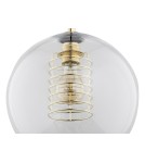 Lampy wiszące pojedyncze - Argon DOVER lampa wisząca 1 pł. 1x15W (max) transparent elementy mosiądzowane 4673 - produkt 3