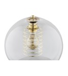 Lampy wiszące pojedyncze - Argon DOVER lampa wisząca 1 pł. 1x15W (max) transparent elementy mosiądzowane 4673 - produkt 4