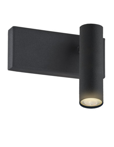 Argon ETNA PLUS kinkiet 1 pł. 1x6W (max) czarny struktura 8065