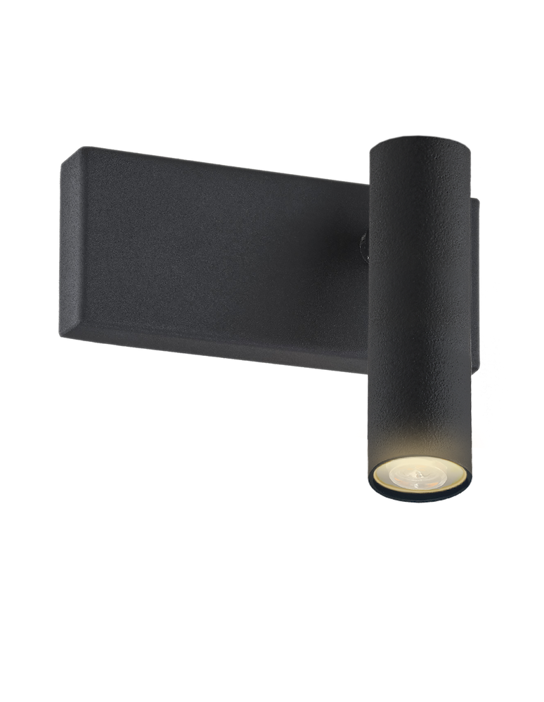 Kinkiety do czytania - Argon ETNA PLUS kinkiet 1 pł. 1x6W (max) czarny struktura 8065 - produkt kolory-swiatla.pl 1
