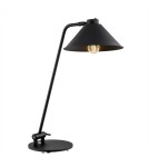 Lampki biurkowe - Argon GABIAN lampa biurkowa 1 pł. 1x15W (max) czarny struktura 4998 - produkt 1