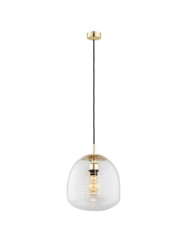 Argon GLEN lampa wisząca 1 pł. 1x15W (max) transparentny elementy mosiądzowane 4739