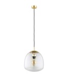 Lampy wiszące pojedyncze - Argon GLEN lampa wisząca 1 pł. 1x15W (max) transparentny elementy mosiądzowane 4739 - produkt 2