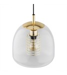 Lampy wiszące pojedyncze - Argon GLEN lampa wisząca 1 pł. 1x15W (max) transparentny elementy mosiądzowane 4739 - produkt 3