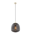 Lampy wiszące pojedyncze - Argon GLEN lampa wisząca 1 pł. 1x15W (max) dymny elementy mosiądzowane 4677 - produkt 1